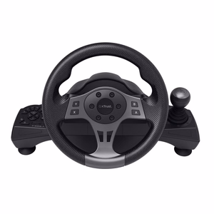 Trust GXT 289 Movi melns USB stūre + pedāļi Nintendo Switch, PlayStation 4, Xbox One S, Xbox One X, Xbox Series S, Xbox Series X
