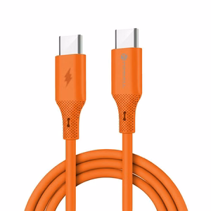 Kabeļa savienojums no USB C uz USB C Forcell F-Energy QC4.0 PD 3A 60W silikona 1 m C344 oranžs