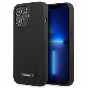 Karl Lagerfeld silikona plāksnes apvalks iPhone 13 Pro / iPhone 13 - melns