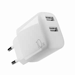 Puro PROLITE 10W 2x USB-A sienas lādētājs - balts