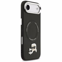 KARL LAGERFELD viedtālruņa apvalks IPHONE 17 Air, ar magnētisko MagSafe, (KLHMP17MPSMLRKCK, PU K&C PINS) melns