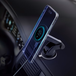Автомобильное зарядное устройство-держатель 3mk Car MagCharger 15W (лобовое стекло/панель) чёрный