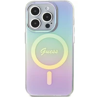 Guess GUHMP15LHITSU iPhone 15 Pro 6.1" violeta/violeta cietais apvalks IML Iridescent Magnētiskais