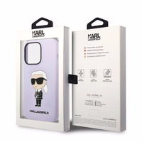 Karl Lagerfeld KLHCP14XSNIKBCU iPhone 14 Pro Max 6.7" kietais apvalks violetais Silikona Ikoniskais