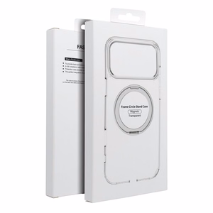 Case for iPhone 17 Frame Circle Stand compatible with MagSafe transparent