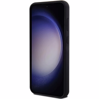 Karl Lagerfeld silikona Ikonik Metal Pin viedtālruņa apvalks Samsung Galaxy S23 FE - melns