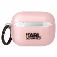 Karl Lagerfeld KLAPHNCHTCP Airpods Pro apvalks rozā/rozā Ikonik Choupette