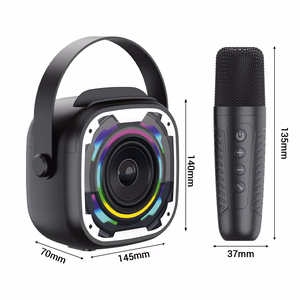 Blavec Портативная Bluetooth-колонка WS-08 Karaoke Idol — 8W с 2 микрофонами (WS08-2MB) чёрный