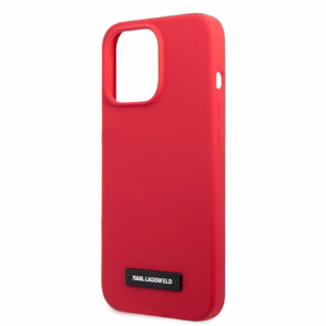 Karl Lagerfeld KLHCP13LSLMP1R iPhone 13 Pro / 13 6.1" cietais apvalks sarkans/sarkans Silikona Plāksne