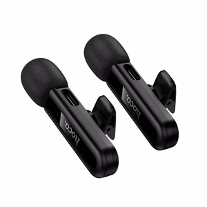 Bezvadu mikrofona komplekts Hoco L20A USB-C/Lightning black