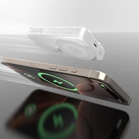 Dudao K29 10000mAh PD 20W Magnētiskā portatīvais lādētājs ar metāla apvalku, statīvu un iebūvētiem USB-C/Lightning kabeļiem - sudraba