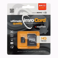 Imro atmiņas karte 64GB microSDXC cl. 10 UHS-I + adapteris