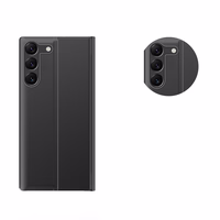 Jauns miega režīma viedtālruņa apvalks Samsung S24+ ar atloku - melns