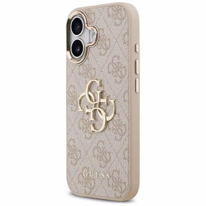 Guess 4G Big 4G Classic Logo viedtālruņa apvalks, paredzēts iPhone 17 – rozā zelta krāsā