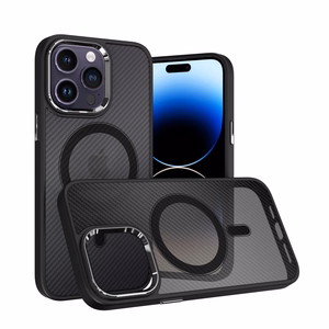 Tel Protect magnētiskais oglekļa viedtālruņa apvalks Iphone 13 Pro melns