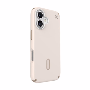 Speck Presidio2 Pro vāciņš ar MagSafe un ClickLock iPhone 16 tālrunim, Bleached Bone/Heirloom Gold