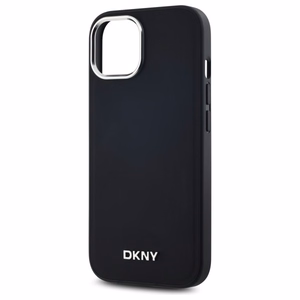 DKNY Vienkāršs logotips Magnētiskais viedtālruņa apvalks iPhone 15 Plus - melns
