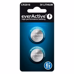 Litija mini baterijas everActive CR2016 blisteris 2 gab.