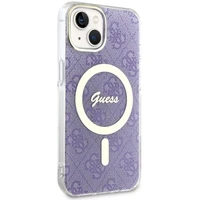 Guess GUHMP14MH4STU iPhone 14 Plus 6.7" violets/violets cietais apvalks 4G Magnētiskais