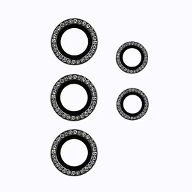 Rūdītais stikls HARD DIAMOND kamerai (LENS) Samsung Galaxy S24 Ultra melns (5 gab. lēcas)