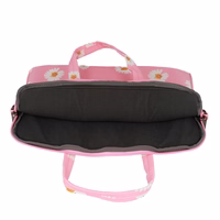 Wonder portatīvā datora soma 17 collas rozā ar margrietiņām