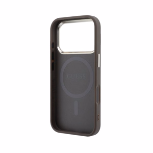 Case Guess PU Leather 4G Gold Frame MagSafe Apple iPhone 18 Pro brown