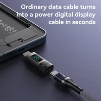 Yesido adapteris OTG GS24 - Type C (tēviņš) uz Type C (mātīte) - ar LCD displeju melns