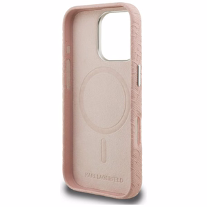 Karl Lagerfeld FW Stamped Karl MagSafe Maciņš iPhone 16 Pro Max - rozā
