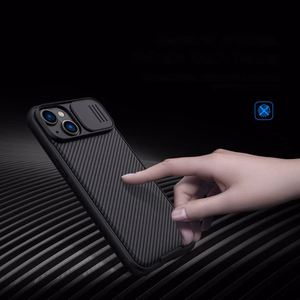 Nillkin CamShield Pro viedtālruņa apvalks iPhone 14 Plus bruņots apvalks ar kameras aizsargu zaļš
