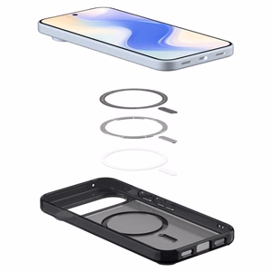 Spigen Ultra Hybrid Mag vāciņš ierīcei Google Pixel 10 Pro XL, ar MagSafe, caurspīdīgs un melns