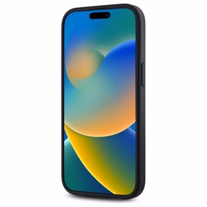 DKNY Vienkāršs logotips Magnētiskais viedtālruņa apvalks iPhone 15 Plus - melns