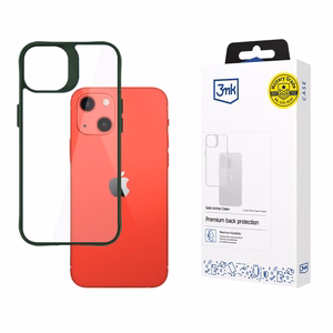 3mk Satin Armor Viedtālruņa apvalks Zaļa Apple iPhone 13 - caurspīdīgs