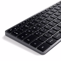 Wire keyboard USB C QWERTY Satechi Slim W3 Wisarkans ST-UCSW3M space pelēks