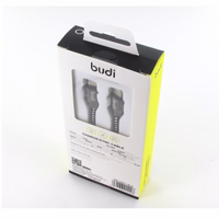 Budi - USB-C to USB-C kabelis, 2.4A, 1 m (melns)