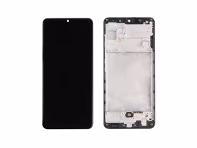 LCD ekrāns Samsung A325 A32 4G ar skārienekrānu un rāmi Melns OLED