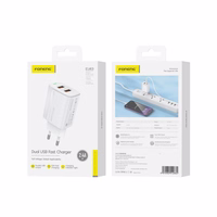 Lādētājs Foneng EU63 2.4A 2xUSB-A balts