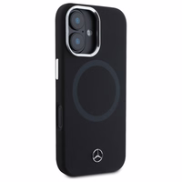 Mercedes MEHMP16S23SUTTK iPhone 16 6.1" melns/melns cietais apvalks Silikona Tonālais Logotips MagSafe