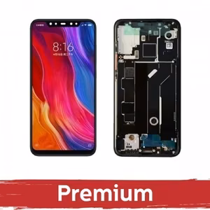LCD Displejs saderīgs ar Xiaomi Mi 8 ar rāmi / melns / OEM