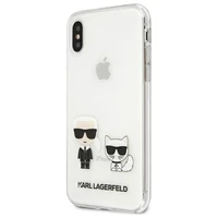 Karl Lagerfeld Karl & Choupette iPhone Xs Max viedtālruņa apvalks - caurspīdīgs