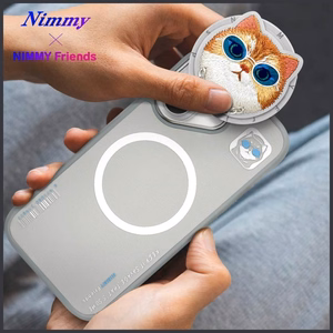 AmazingThing Nimmy Glasses Cool Cat MagSafe apvalks viedtālrunim iPhone 16 – pelēks