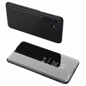 Caurspīdīgs viedtālruņa apvalks Xiaomi POCO C65 / Redmi 13C ar atloku - melns
