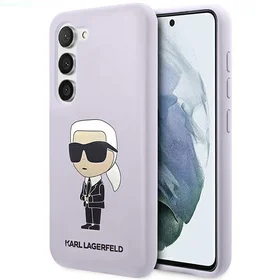 Karl Lagerfeld KLHCS23MSNIKBCU S23+ S916 cietais apvalks violets/violets Silikona Ikonik