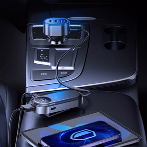 3mk Double automašīnas lādētājs, 135 W, PD/QC/PPS, USB 2A4C, melns/pelēks