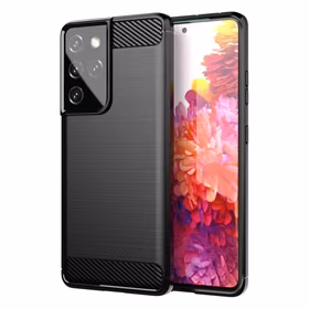Oglekļa apvalks elastīgs pārklājums TPU apvalks Samsung Galaxy S21 Ultra 5G melns