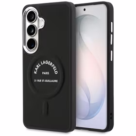 Karl Lagerfeld maciņš Embossed Ring RSG Logo MagSafe Samsung Galaxy S26 melns