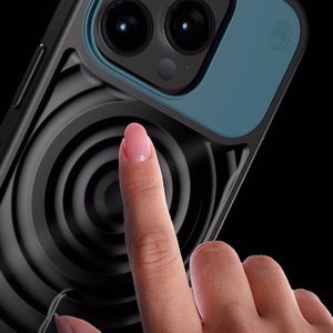 STM Reawaken Ripple MagSafe vāciņš ierīcei iPhone 15 Pro Max, melns un Atlantijas zils