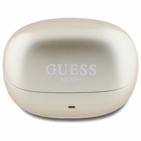 Guess Bluetooth austiņas GUTWST88MCTGD TWS + dokstacija zeltainas/zeltainas kapsula drukāts logotips