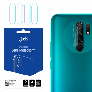 Hibrīda stikls 3MK Hibrīda stikls kameras XIAOMI REDMI 9 priekš kamerai 4 gab.