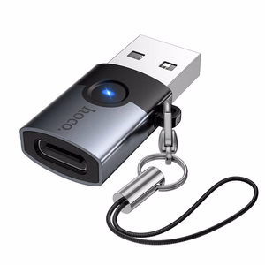 Adapter OTG USB A to USB C Hoco UA46B gray