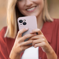 SILIKONA MAGNĒTISKAIS APVALKS saderīgs ar MagSafe priekš SAMSUNG S24 FE rozā